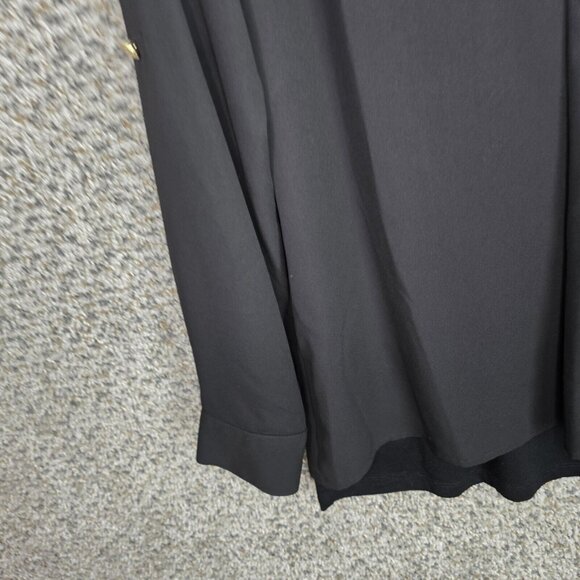 Michael Kors Top Womens‎ 6 Black Sheer Lined Blouse Long Sleeve Casual Ladies - Picture 3 of 7